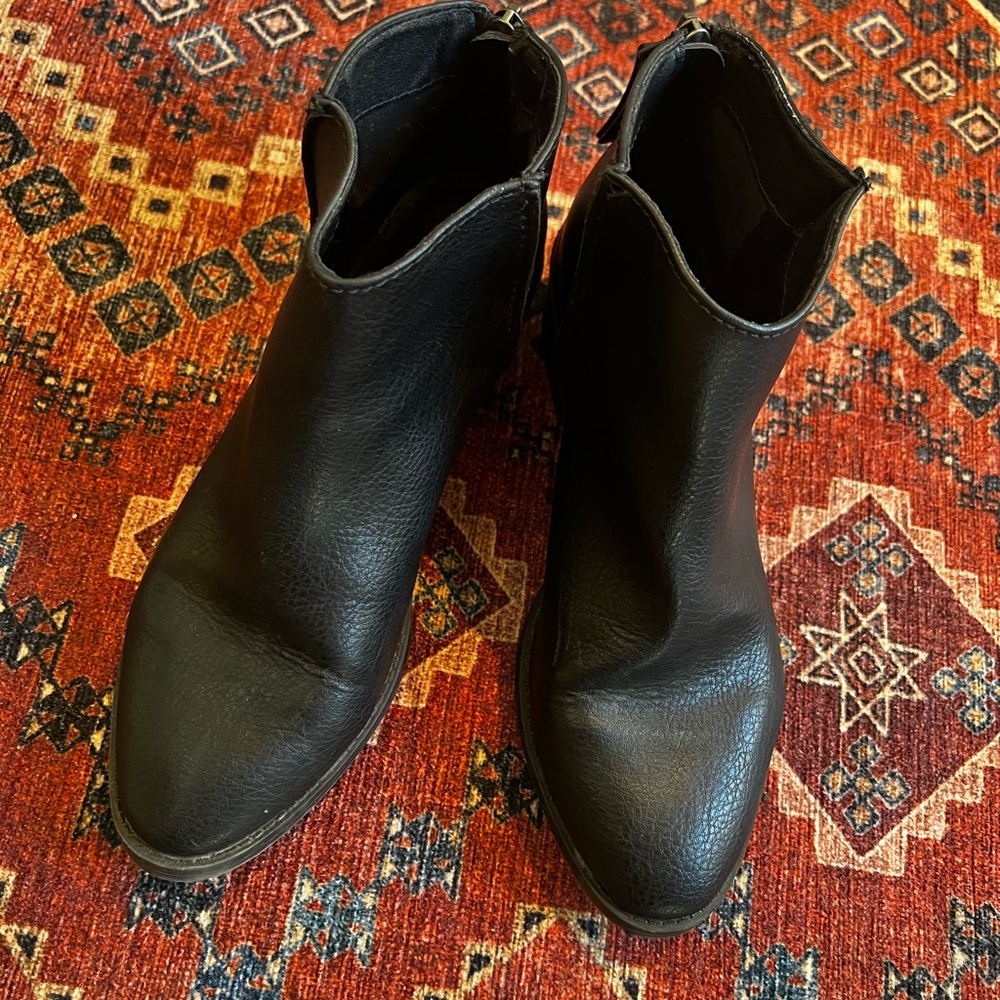 Black Booties Zip Back - image 2